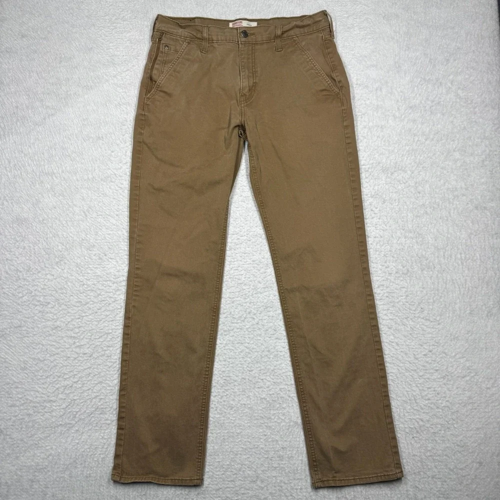 Signature Levi Strauss Athletic Fit Khaki Pants‎ Men's Size 32x34